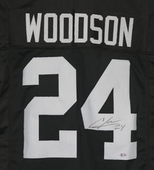 Charles Woodson Oakland Raiders Signed Autographed Black #24 Custom Jersey Heritage Authentication COA