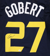 Rudy Gobert Utah Jazz Signed Autographed Blue #27 Custom Jersey PAAS COA
