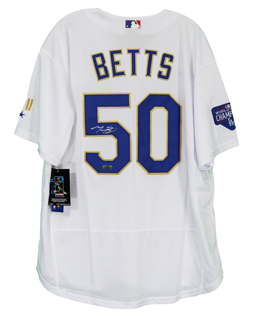 Mookie Betts Los Angeles Dodgers Signed Autographed Gold Jersey