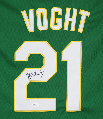 Stephen Vogt Oakland Athletics Signed Autographed Green #21 Jersey JSA COA