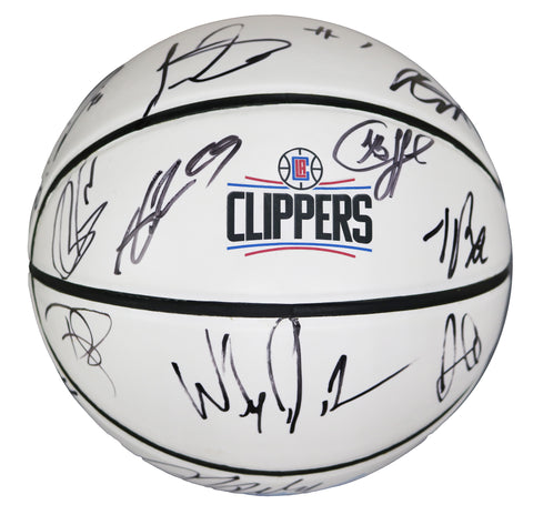 Los Angeles Clippers 2015-16 Team Signed Autographed White Panel Basketball Authenticated Ink COA Paul Griffin Jordan