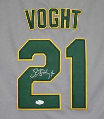 Stephen Vogt Oakland Athletics Signed Autographed Gray #21 Jersey JSA COA