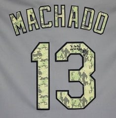 Manny Machado Baltimore Orioles Signed Autographed USMC Camo #13 Jersey