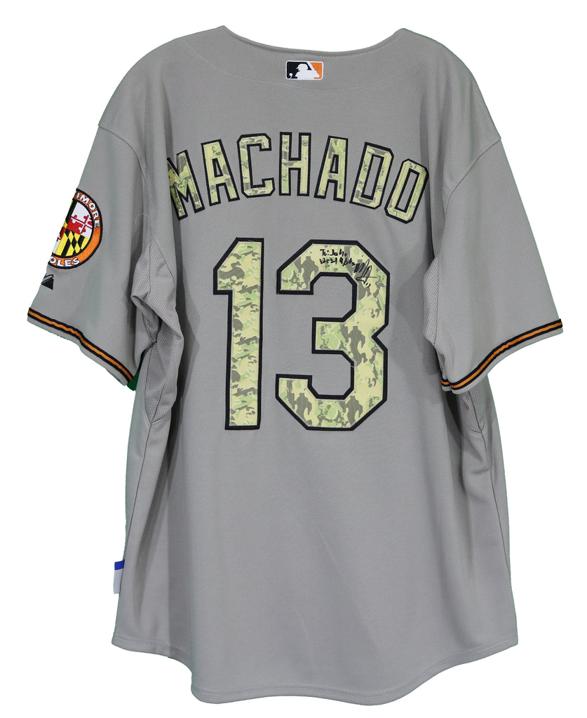 Manny Machado Baltimore Orioles Signed Autographed Camo #13 Jersey