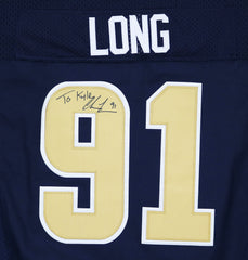 Chris Long St. Louis Rams Signed Autographed Blue #91 Jersey - Inscribed To Kyle