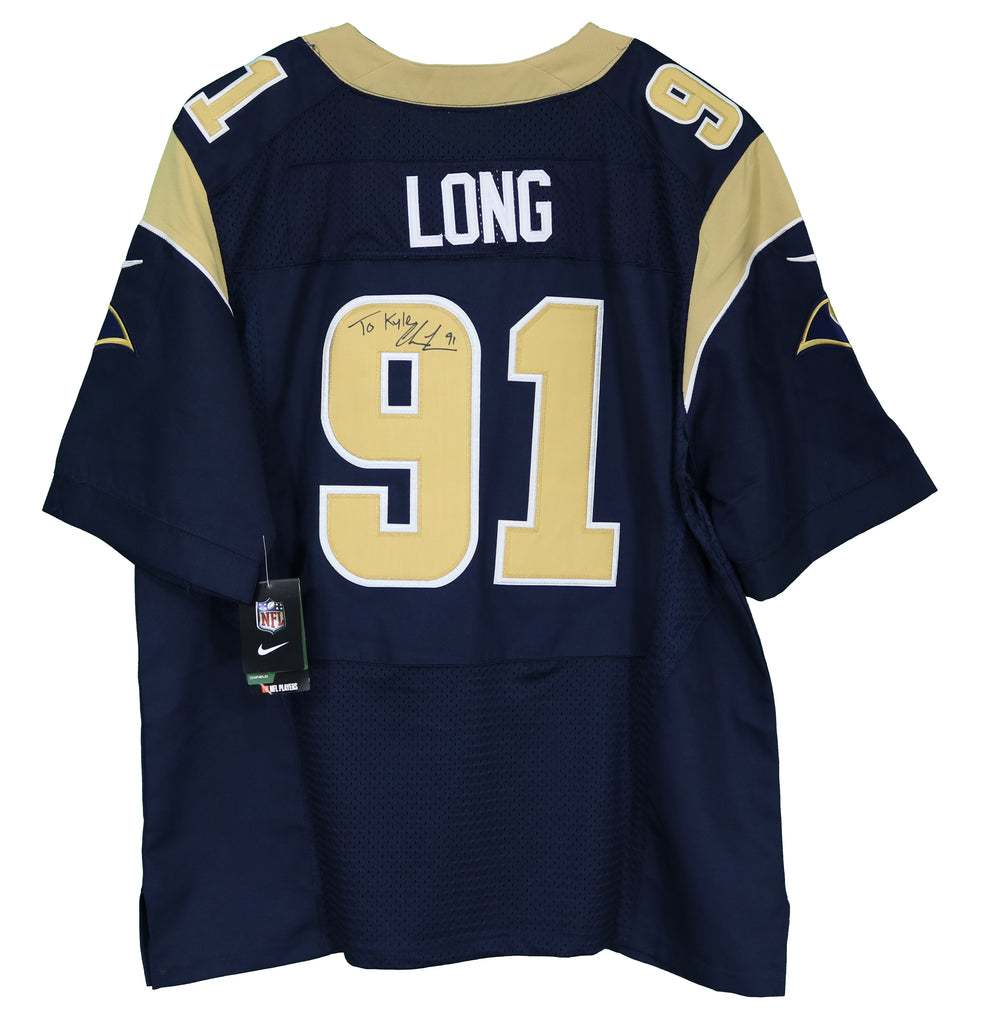 Chris Long St. Louis Rams Signed Autographed Blue #91 Jersey