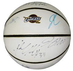 Cleveland Cavaliers 2014-15 Signed Autographed White Panel Basketball - FADED SIGNATURES
