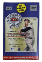 2001 Fleer Greats of the Game Baseball Unopened Retail Blaster Box - 11 Packs