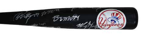 New York Yankees 2014 Team Signed Autographed Youth Black Baseball Bat Authenticated Ink COA