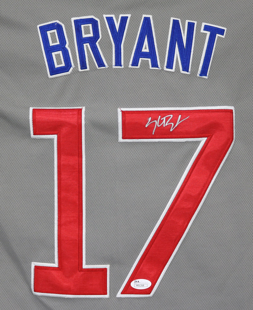 Kris Bryant Chicago Cubs Signed Autographed Gray #17 Jersey JSA