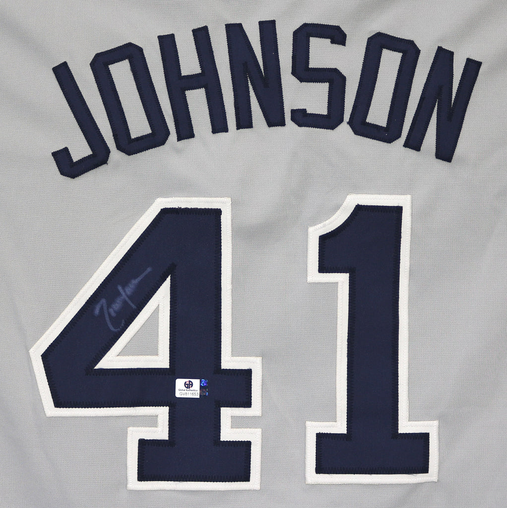 Randy Johnson Framed Signed Jersey. for sale at auction on 11th March