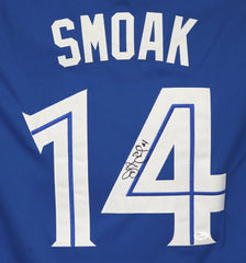 Justin Smoak Toronto Blue Jays Signed Autographed Blue #14 Jersey JSA COA