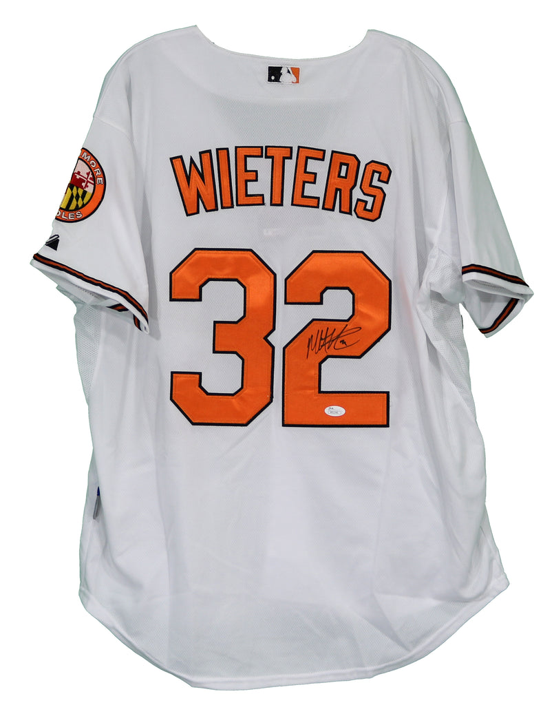 Matt Wieters Baltimore Orioles Signed Autographed White Jersey JSA COA –