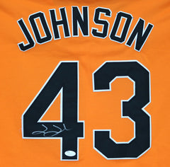 Jim Johnson Baltimore Orioles Signed Autographed Orange #43 Jersey JSA COA