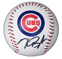Kris Bryant Chicago Cubs Signed Autographed Rawlings Logo Major League Baseball Black Auto Global COA with Display Holder