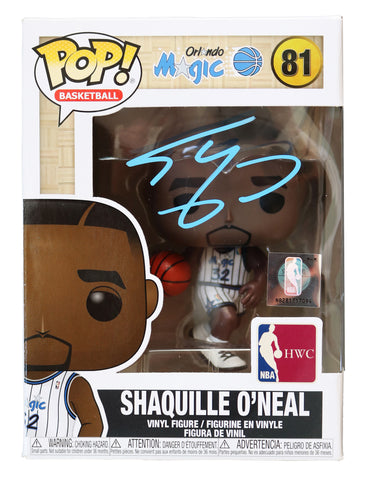 Shaquille O'Neal Orlando Magic Signed Autographed NBA FUNKO POP #81 Vinyl Figure Heritage Authentication COA