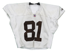 Alex Smith Cleveland Browns White #81 Game Used Practice Jersey