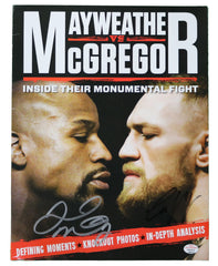 Floyd Mayweather Jr. and Conor McGregor Dual Signed Autographed Magazine PAAS COA