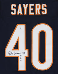 Gale Sayers Chicago Bears Signed Autographed Dark Navy Blue #40 Custom Jersey PAAS COA