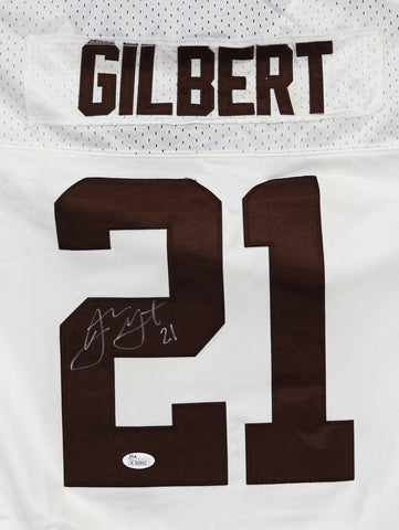 Justin Gilbert Cleveland Browns Signed Autographed White #21 Jersey JSA COA