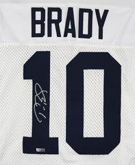 Tom Brady Michigan Wolverines Signed Autographed White #10 Custom Jersey Heritage Authentication COA