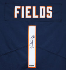 Justin Fields Chicago Bears Signed Autographed Navy Blue #1 Jersey Heritage Authentication COA
