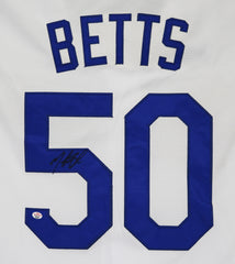 Mookie Betts Los Angeles Dodgers Signed Autographed White #50 Jersey PAAS COA