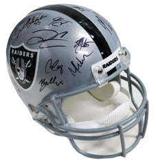 Oakland Raiders 2016 Team Signed Autographed Riddell Full Size Replica Helmet Authenticated Ink COA