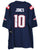 Mac Jones New England Patriots Signed Autographed Blue #10 Jersey PAAS COA