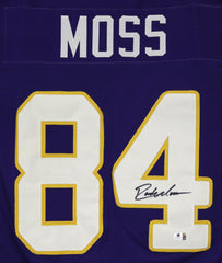 Randy Moss Minnesota Vikings Signed Autographed Purple #84 Custom Jersey Global COA