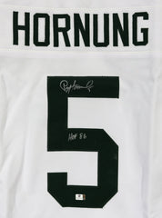Paul Hornung Green Bay Packers Signed Autographed White #5 Jersey Global COA