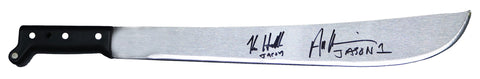 Kane Hodder and Ari Lehman Signed Autographed Friday The 13th Machete Knife Five Star Grading COA