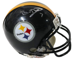 Ben Roethlisberger Pittsburgh Steelers Signed Autographed Football Mini Helmet JSA COA Sticker Hologram Only