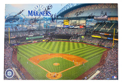 Seattle Mariners 2013-15 Signed Autographed 33" x 22" Canvas Authenticated Ink COA - Seager