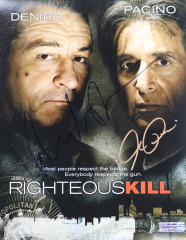 Robert De Niro and Al Pacino Signed Autographed 8" x 10" Righteous Kill Movie Photo Heritage Authentication COA