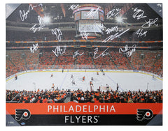 Philadelphia Flyers 2013-14 Team Signed Autographed 28" x 22" Canvas Authenticated Ink COA