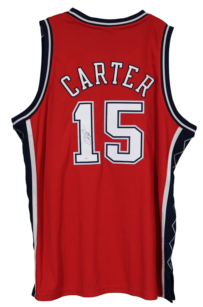 Vince Carter New Jersey Nets Signed Autographed Red #15 Jersey –
