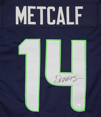 DK Metcalf Seattle Seahawks Signed Autographed Blue #14 Custom Jersey PAAS COA