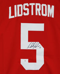 Nicklas Lidstrom Detroit Red Wings Signed Autographed Red #5 Custom Jersey PAAS COA