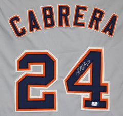 Miguel Cabrera Detroit Tigers Signed Autographed Gray #24 Custom Jersey Global COA