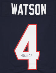 Deshaun Watson Houston Texans Signed Autographed Blue #4 Custom Jersey PAAS COA