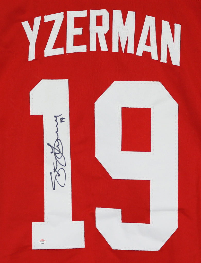 Steve Yzerman Detroit Red Wings Signed Dated Last Step Jersey