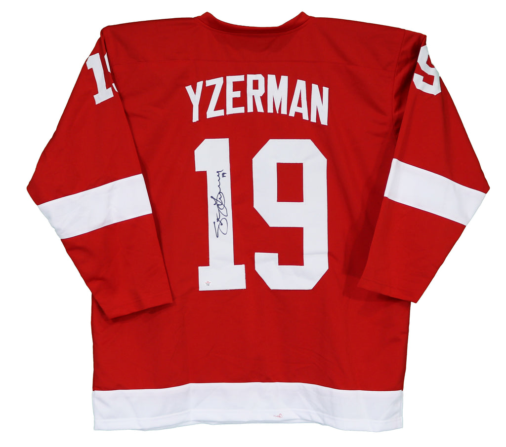 Steve Yzerman 19 Autographed Detroit Red Wings 35x43 Custom 