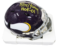 Rony Yary Minnesota Vikings Signed Autographed Football Mini Helmet PSA In the Presence COA