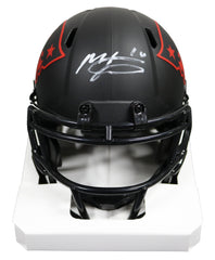 Mac Jones New England Patriots Signed Autographed Eclipse Alternate Speed Mini Helmet Beckett Witness Certification