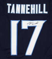 Ryan Tannehill Tennessee Titans Signed Autographed Navy Blue #17 Custom Jersey PAAS COA