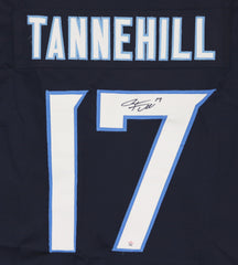 Ryan Tannehill Tennessee Titans Signed Autographed Navy Blue #17 Custom Jersey PAAS COA