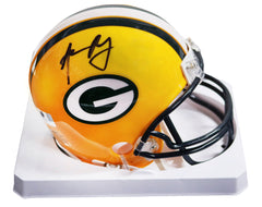 Aaron Rodgers Green Bay Packers Signed Autographed Football Mini Helmet Global COA