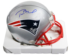 Tom Brady New England Patriots Signed Autographed Football Mini Helmet PAAS COA