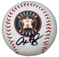 Alex Bregman Houston Astros Signed Autographed Rawlings Official Major League Logo Baseball Black Auto Global COA with Display Holder
